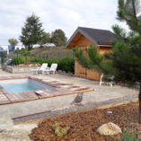 Tour de piscine réalisé en bois exotique 