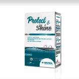 Protect and shine 24.60€
Liquide 2 en 1 prêt à l’emploi. Ralentit l’encrassement de la ligne d’eau et des skimmers grâce à sa formule anti-redéposition. Rend l’eau cristalline et scintillante.
