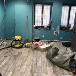 Travaux d'aménagement en cours pour recevoir SPA LODGE M 