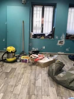 Travaux d'aménagement en cours pour recevoir SPA LODGE M 